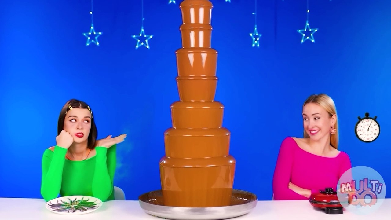 Chocolate Fountain Fondue Challenge | Funny Food Situations by Multi DO Challenge