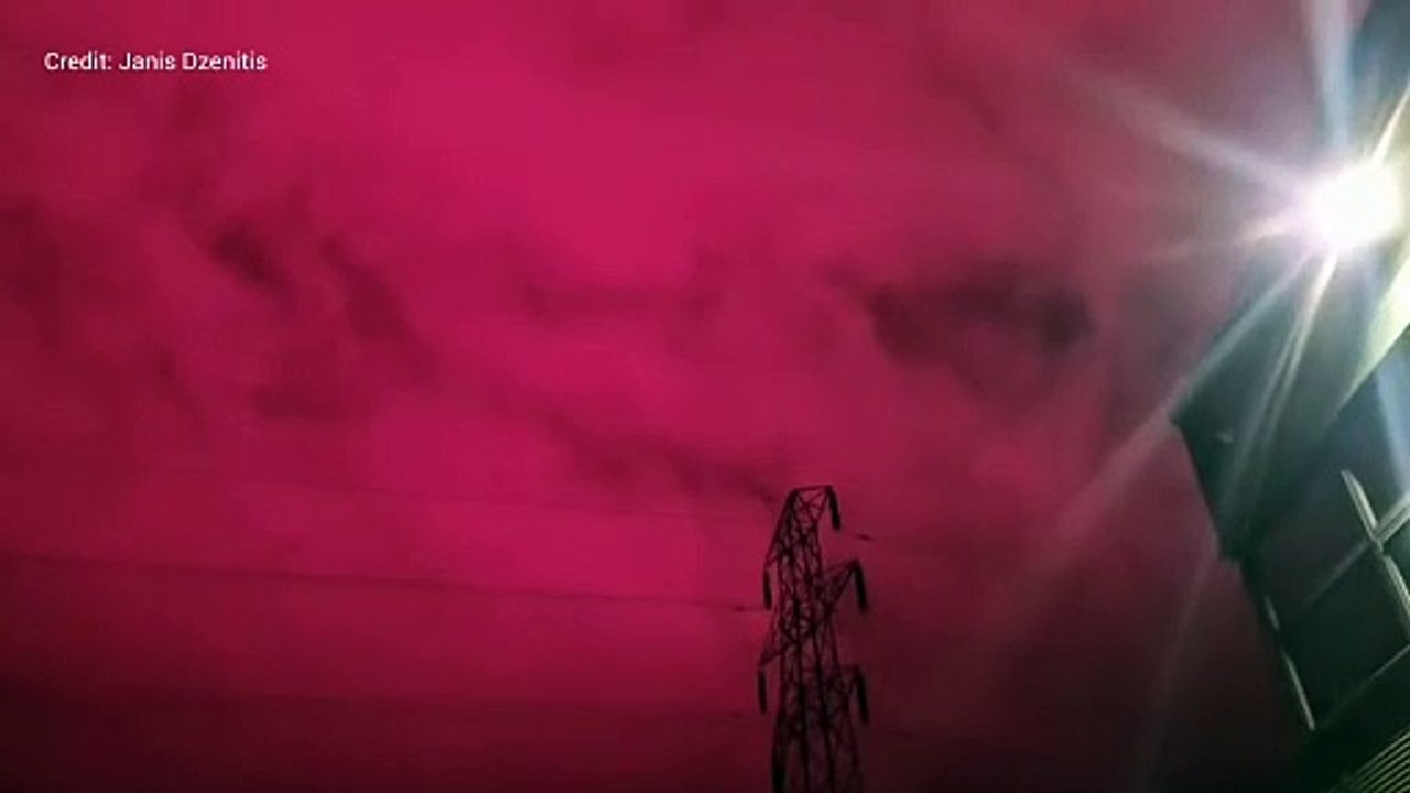 Pink sky above Margate