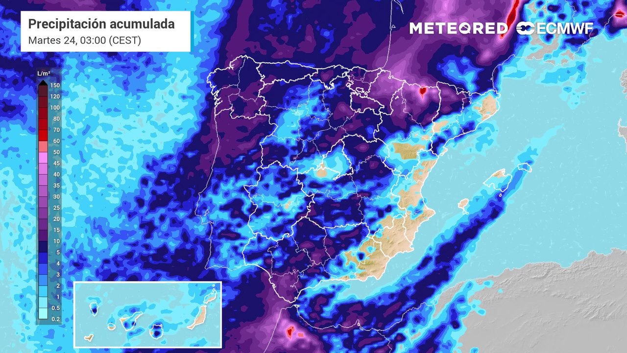 Precipitación acumulada prevista
