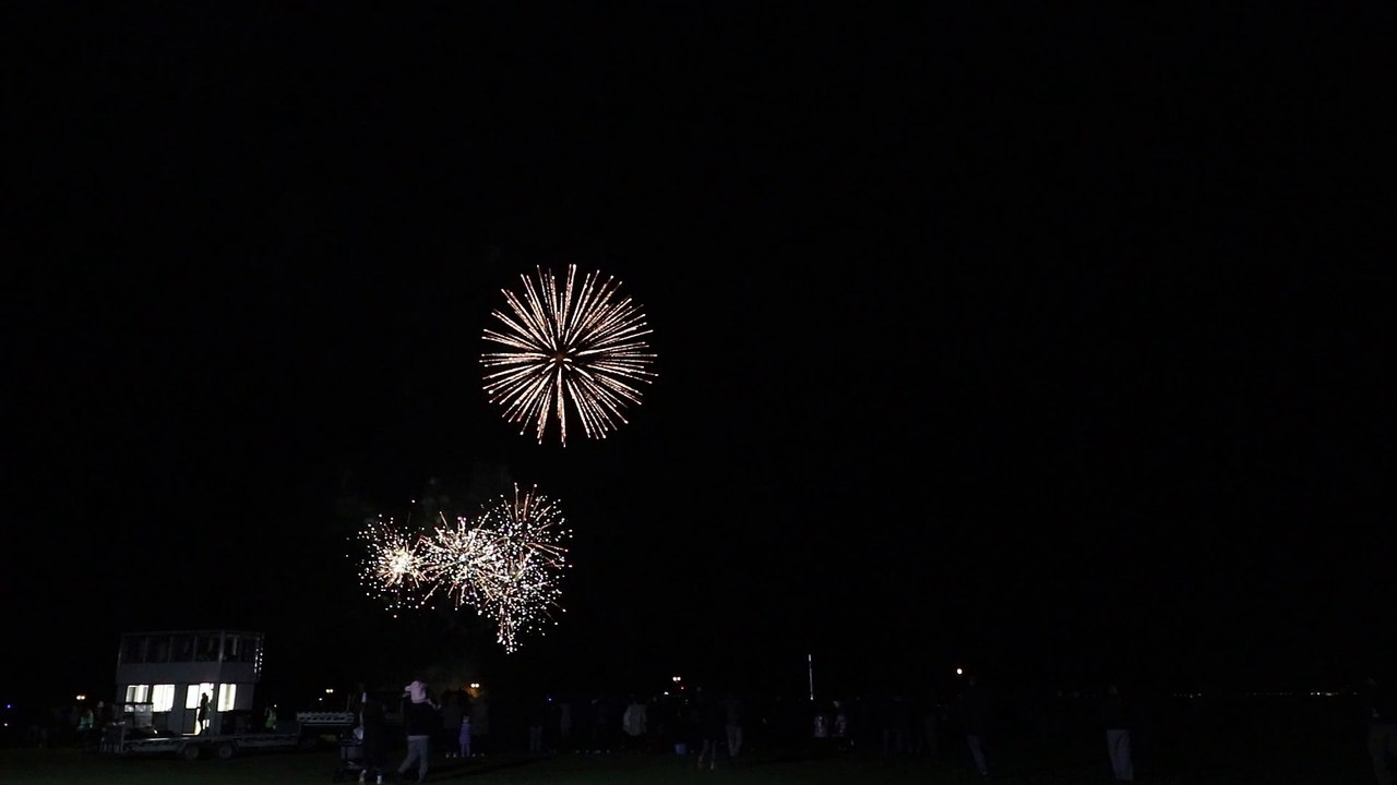Fireworks display in Southsea on 1st November 2023
