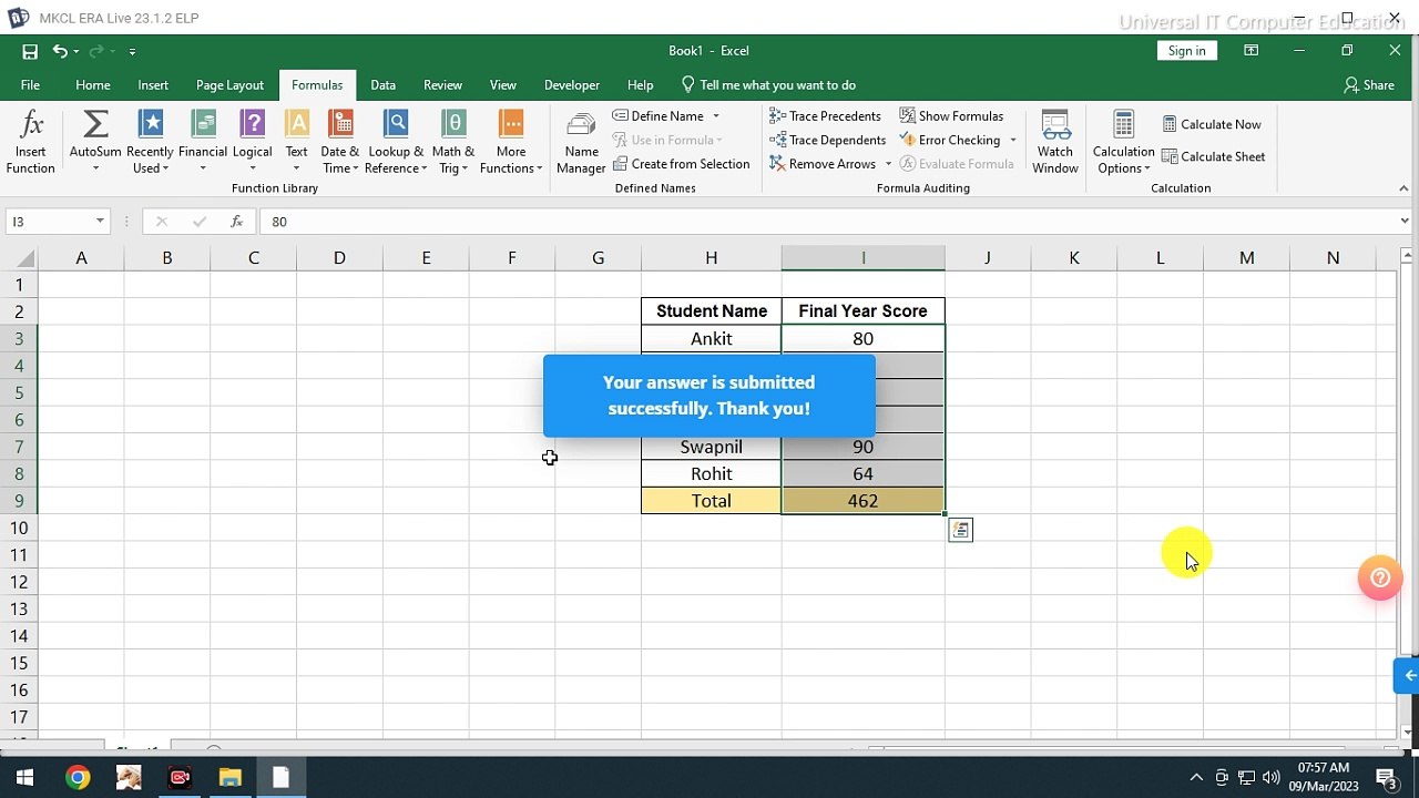 MSCIT Session 27 Simulation Questions