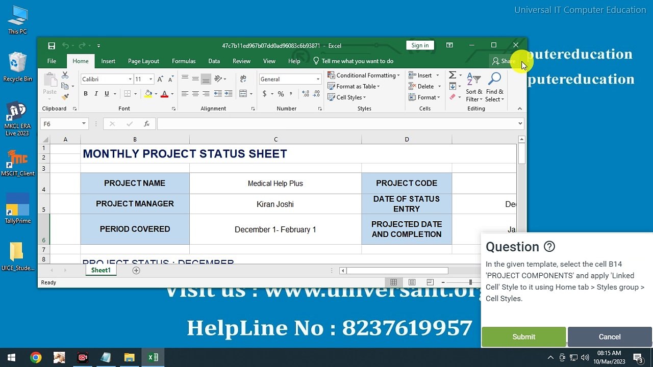 MSCIT Session 30 Guided Do It Yourself