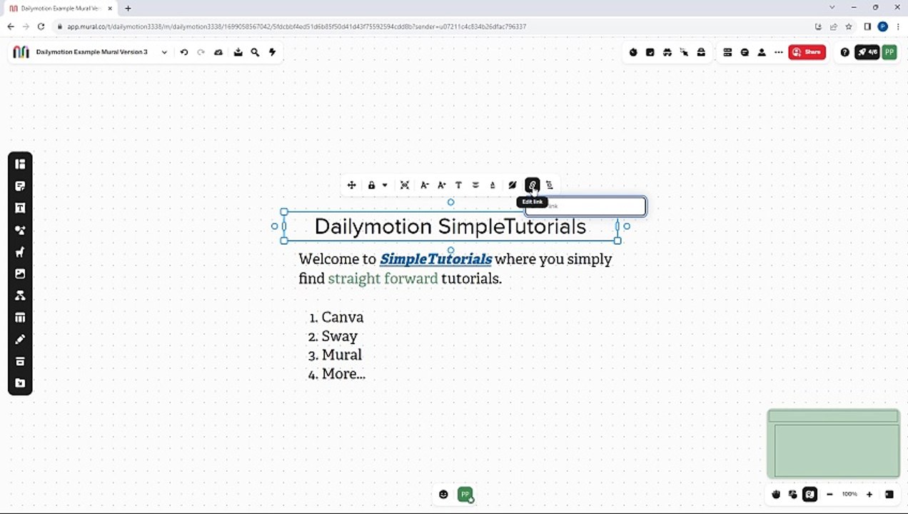 Mural Course Section 7 Adding Hyperlinks in Objects