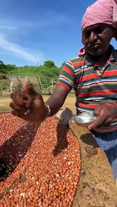 Traditional Method Groundnut Oil Making #Shorts