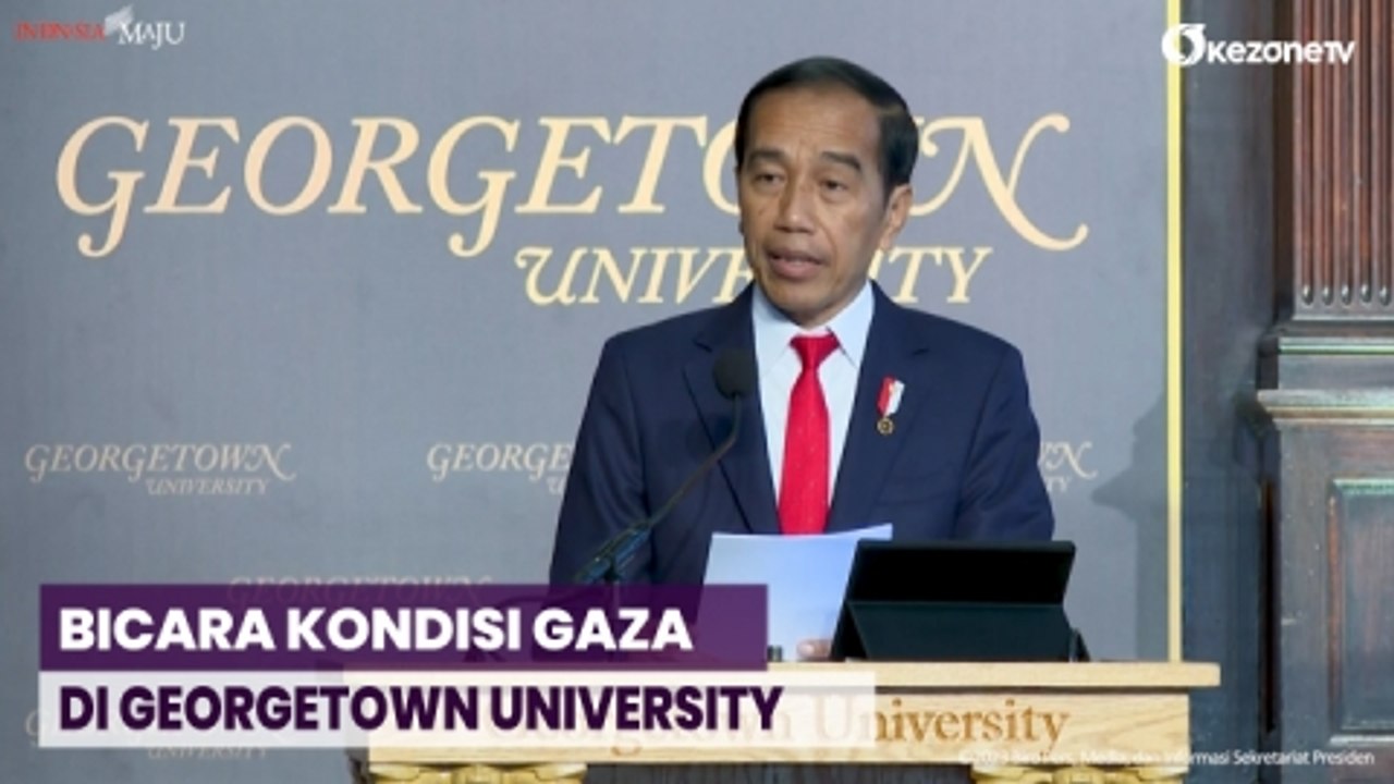 Presiden Jokowi Beri Kuliah Umum di Georgetown University, Bahas Kondisi Gaza