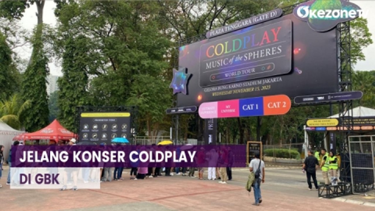 Jelang Konser Coldplay, Panitia Buka Akses Pre-Function Penggemar Mulai Berdatangan
