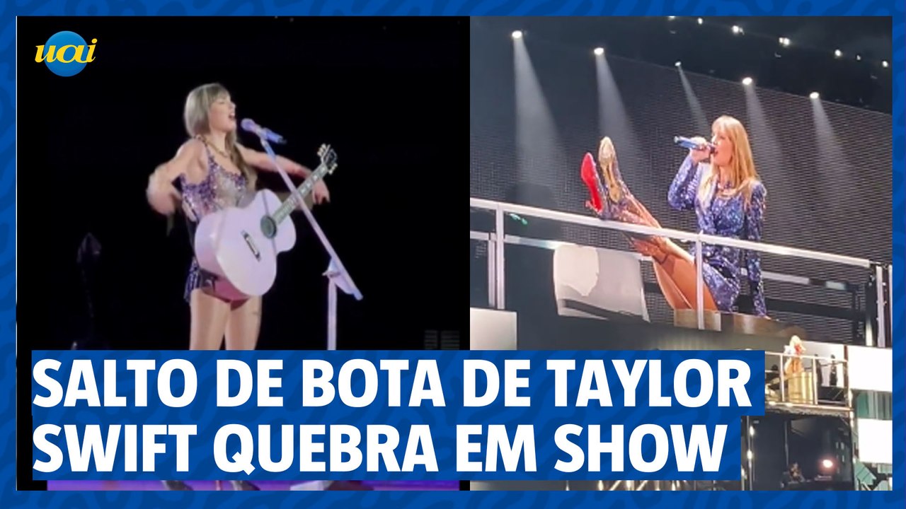 Maré de azar? Salto da bota de Taylor Swift quebra em show no Rio