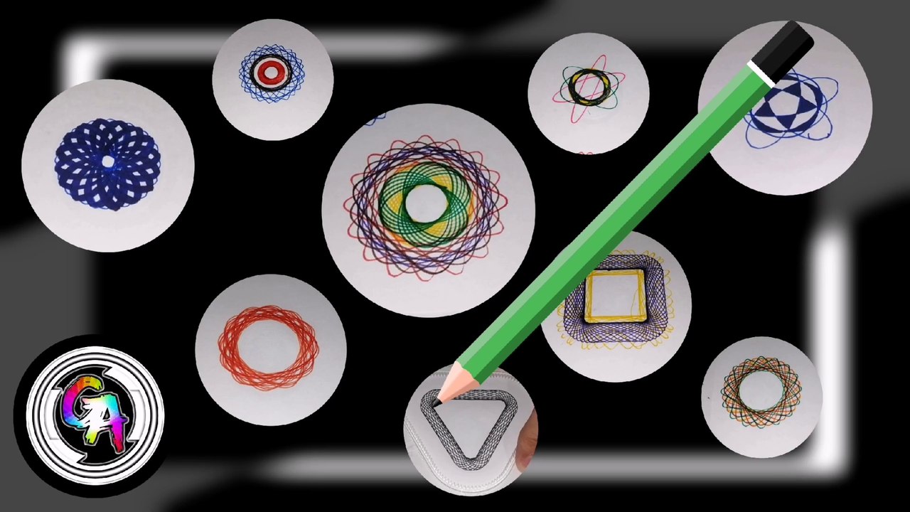 COMPILACIÓN de agradables hipotrocoides diseñados con espirógrafo. (VÍDEO 1). COMPILED of nice hypotrochoids designed with spirograph. (VIDEO 1).