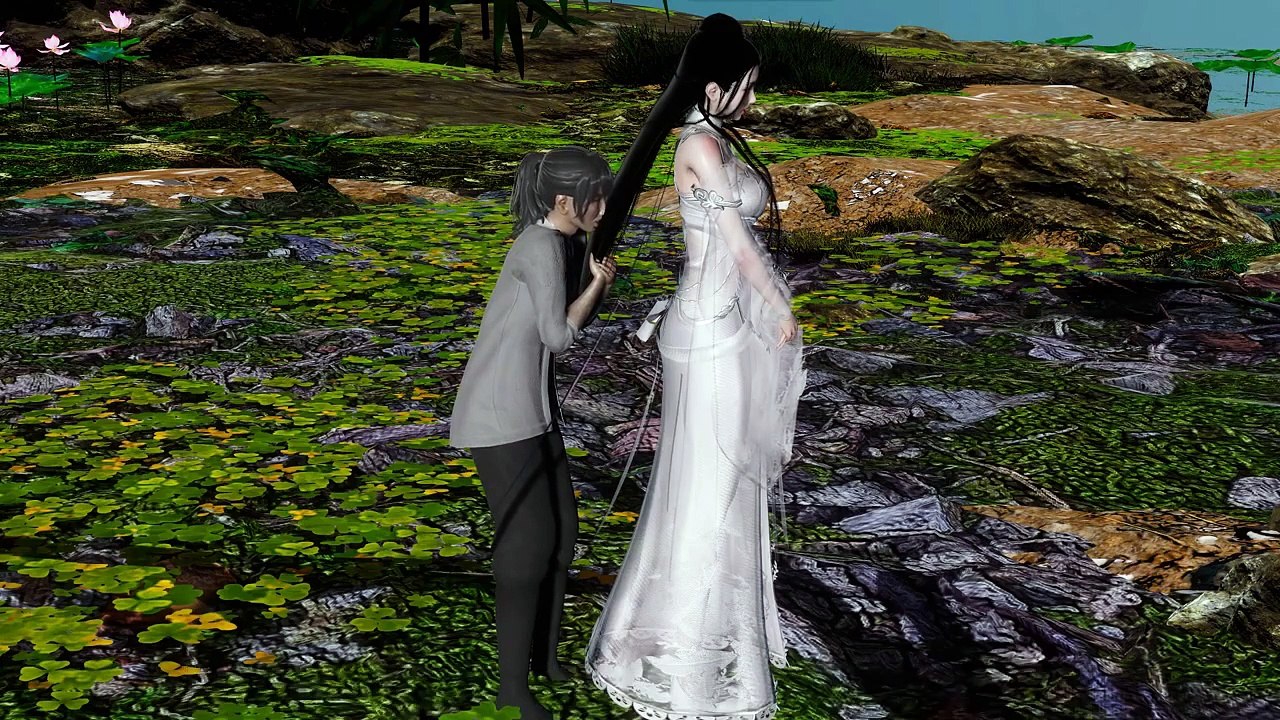 神鵰俠侶 AI 3D动漫 EP05  尹志平蒙住小龍女的眼睛，漸漸放肆大膽  Yin Zhiping blindfolded Xiaolongnü and gradually became bold and bold  神雕异闻01 伊志平VS小龙女 漫画视频