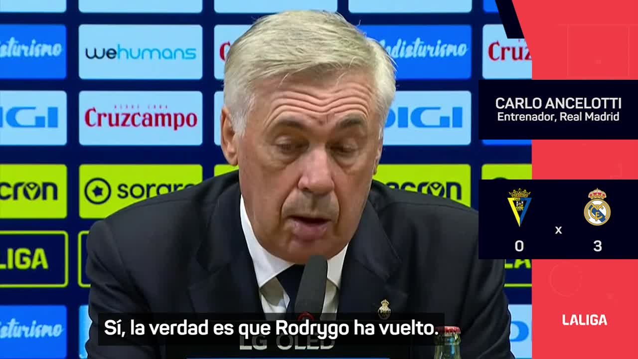 Ancelotti: "Rodrygo ha vuelto"