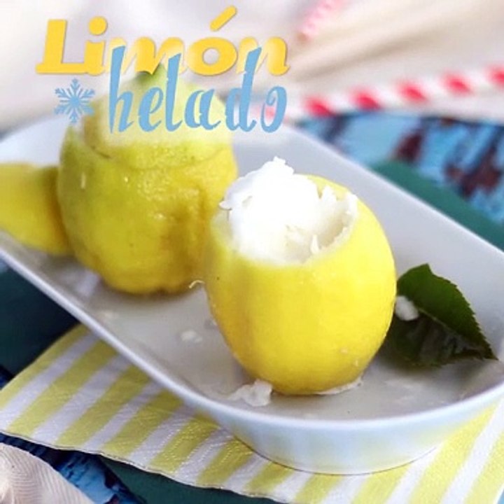 Limón helado, postre refrescante