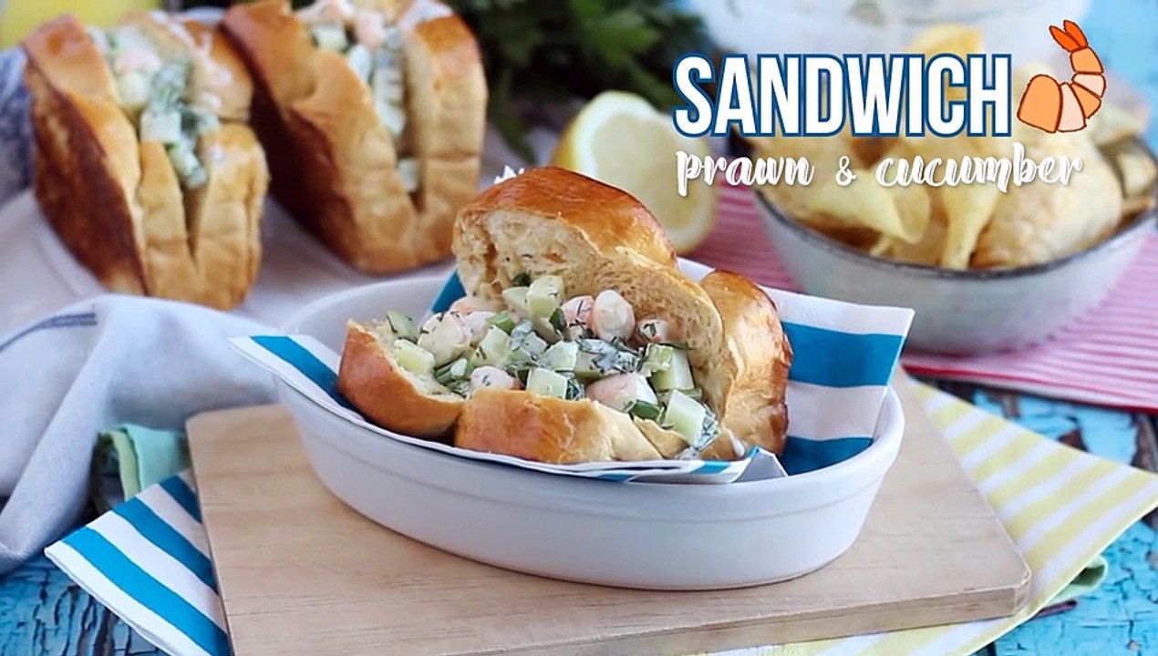 Prawn sandwich with brioche (prawn roll)