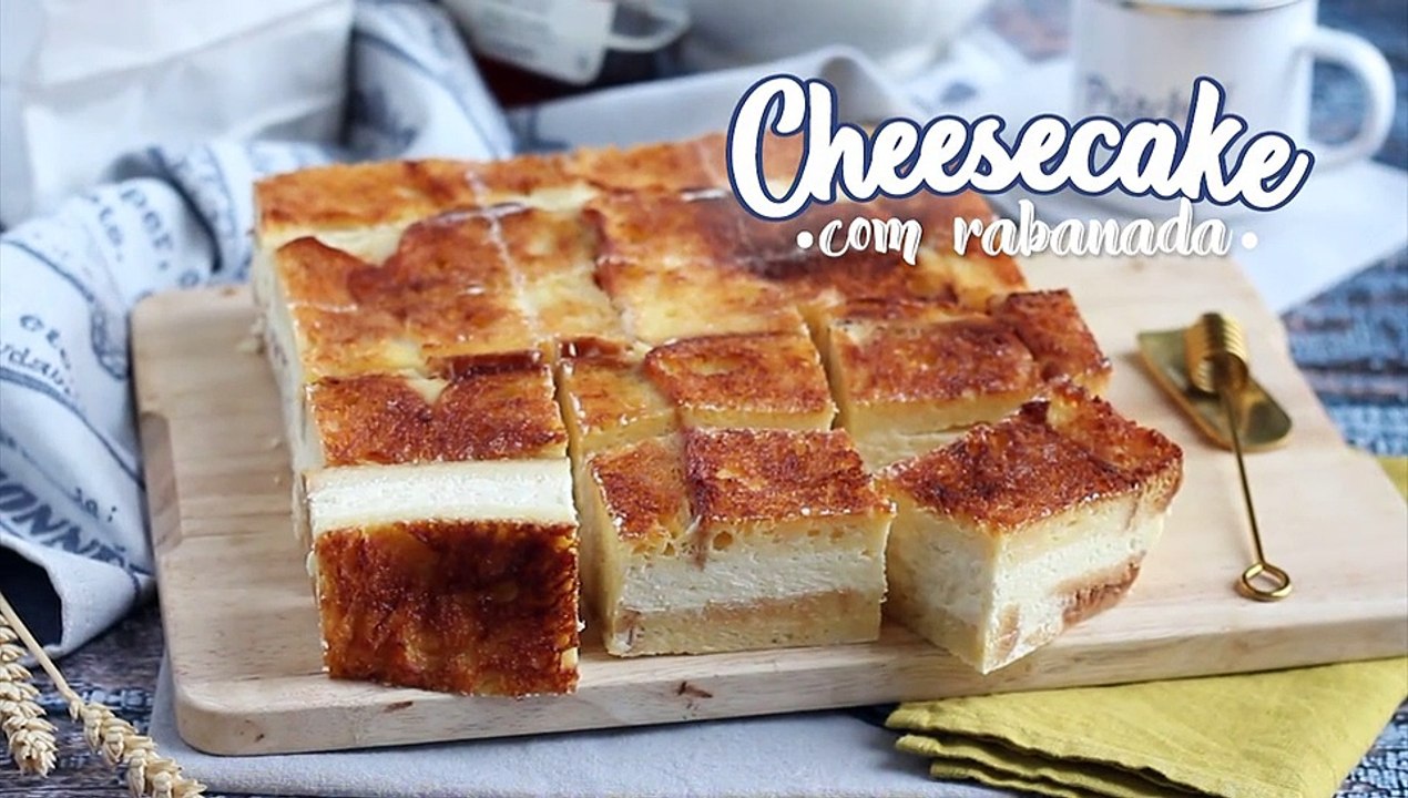 Cheesecake com rabanada francesa (french toast cheesecake)