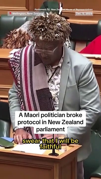 New Zealand politician breaks protocol in parliament