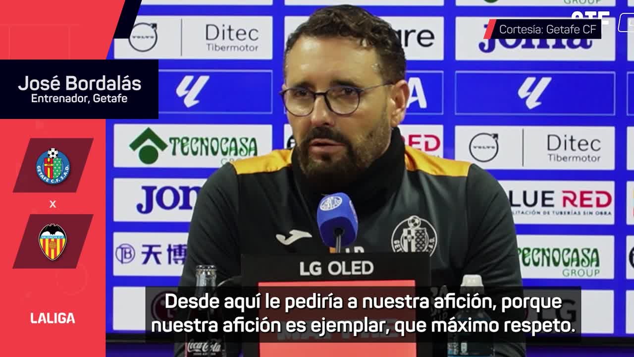 Bordalás: "Le pido a nuestra afición máximo respeto con Hugo Duro"