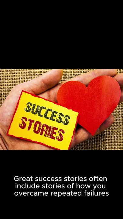 Do not be afraid of failure, it is an integral part of the journey to success