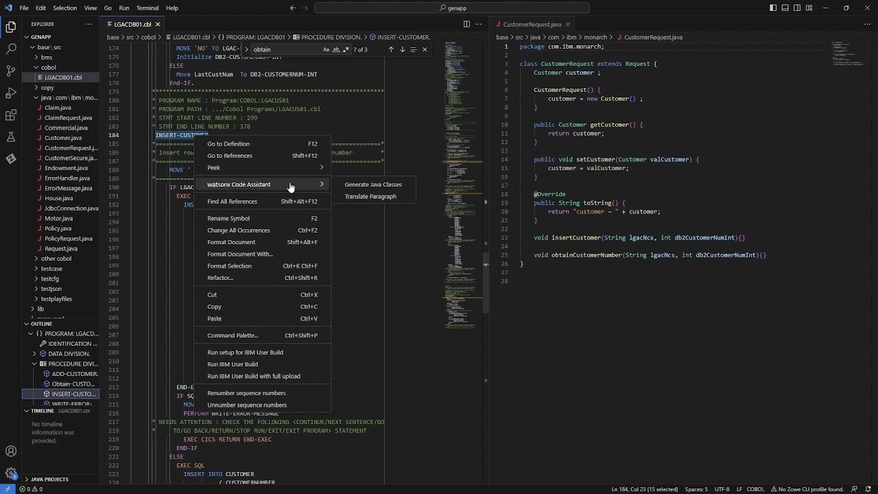 IBM watsonx Code Assistant for Z product demonstration