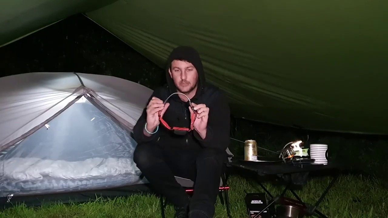 SOLO Overnight Camp in HEAVY RAIN!