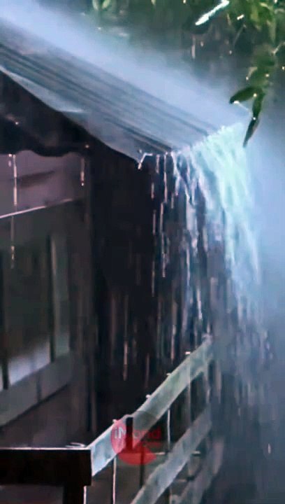 The sound of rain and thunder