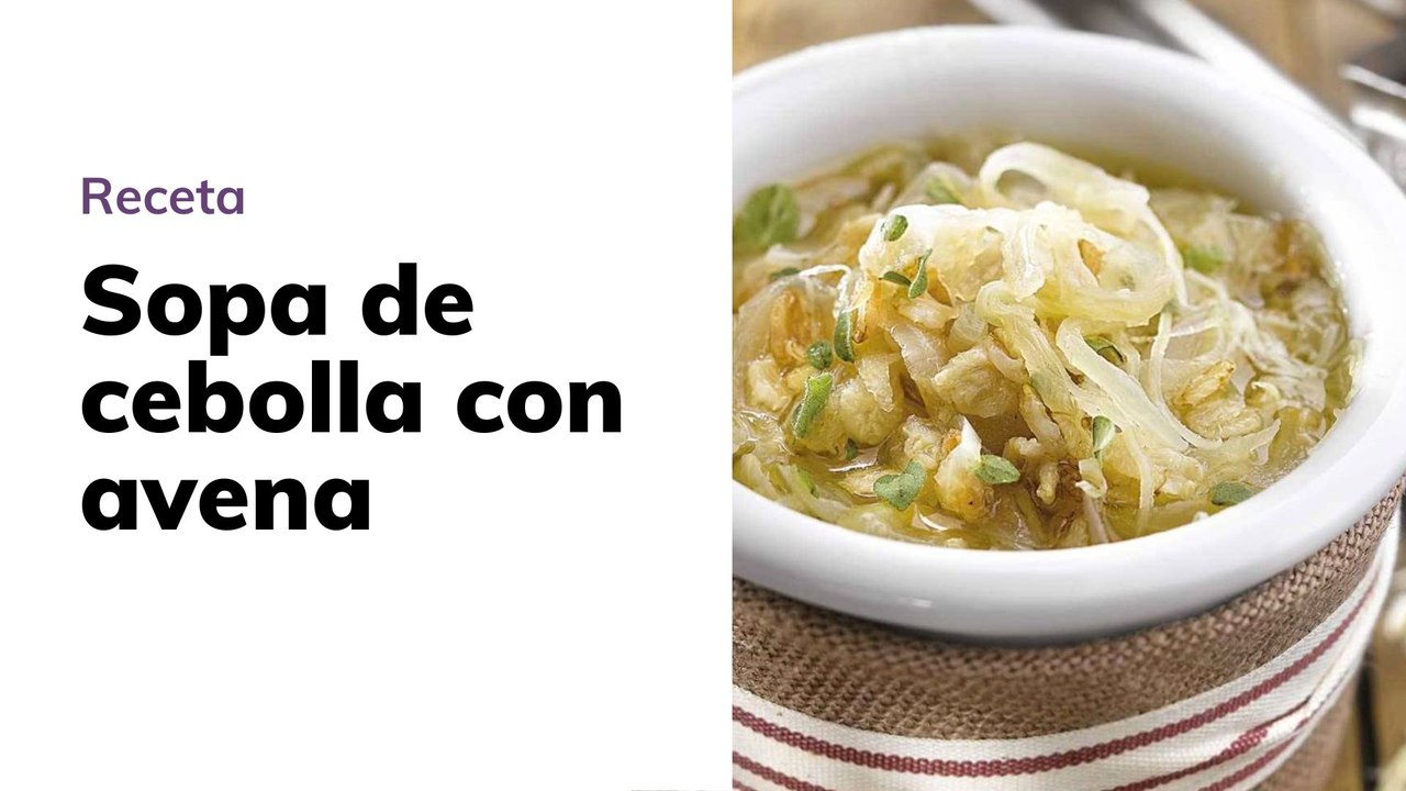 Sopa de cebolla con avena