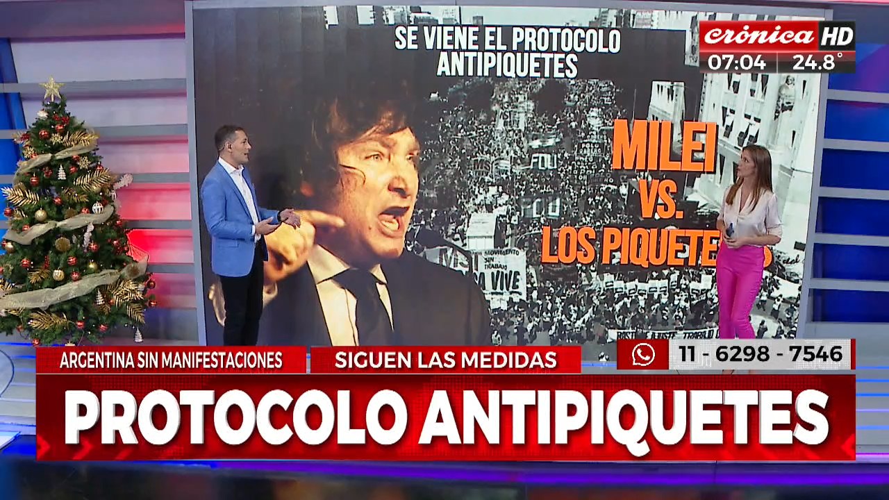 Milei contra los piqueteros: qué es lo que define el nuevo protocolo