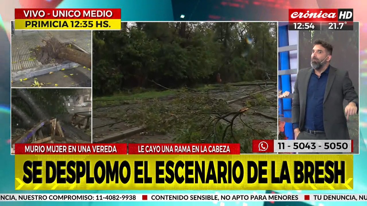 Temporal: 15 personas fueron hospitalizadas tras derrumbarse una estructura en el Hipódromo de Palermo en la Bresh