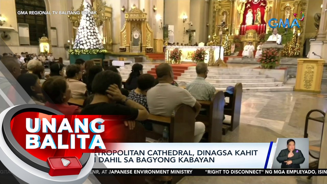 Cebu Metropolitan Cathedral, dinagsa kahit maulan dahil sa Bagyong Kabayan | UB