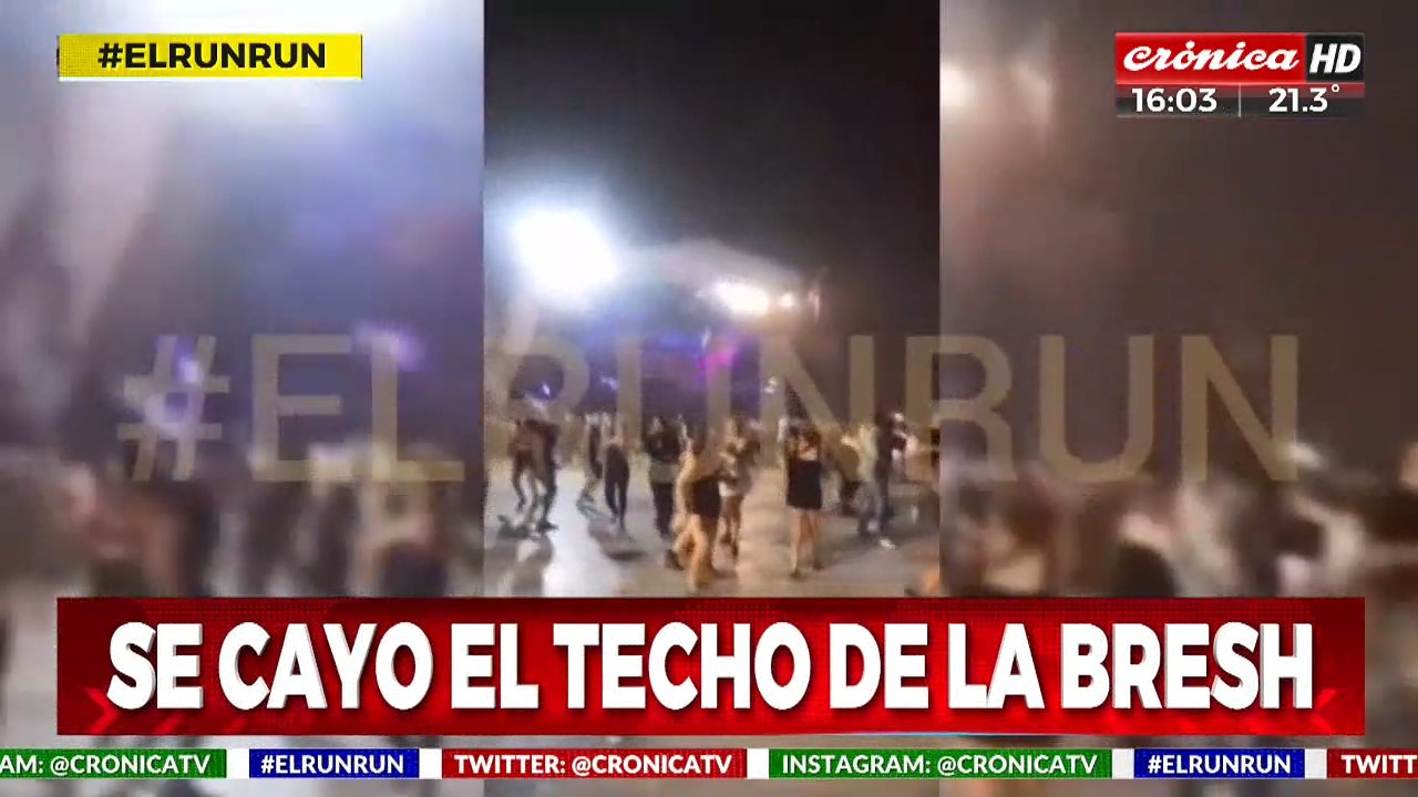 Temporal: Así se desplomó el escenario de la fiesta Bresh en Palermo