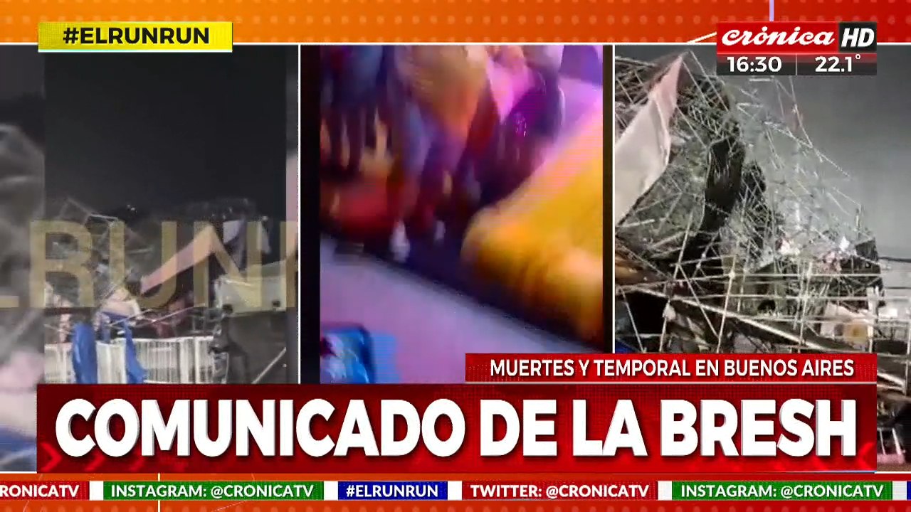 Así se vivió el terrible temporal en la fiesta Bresh: el comunicado oficial