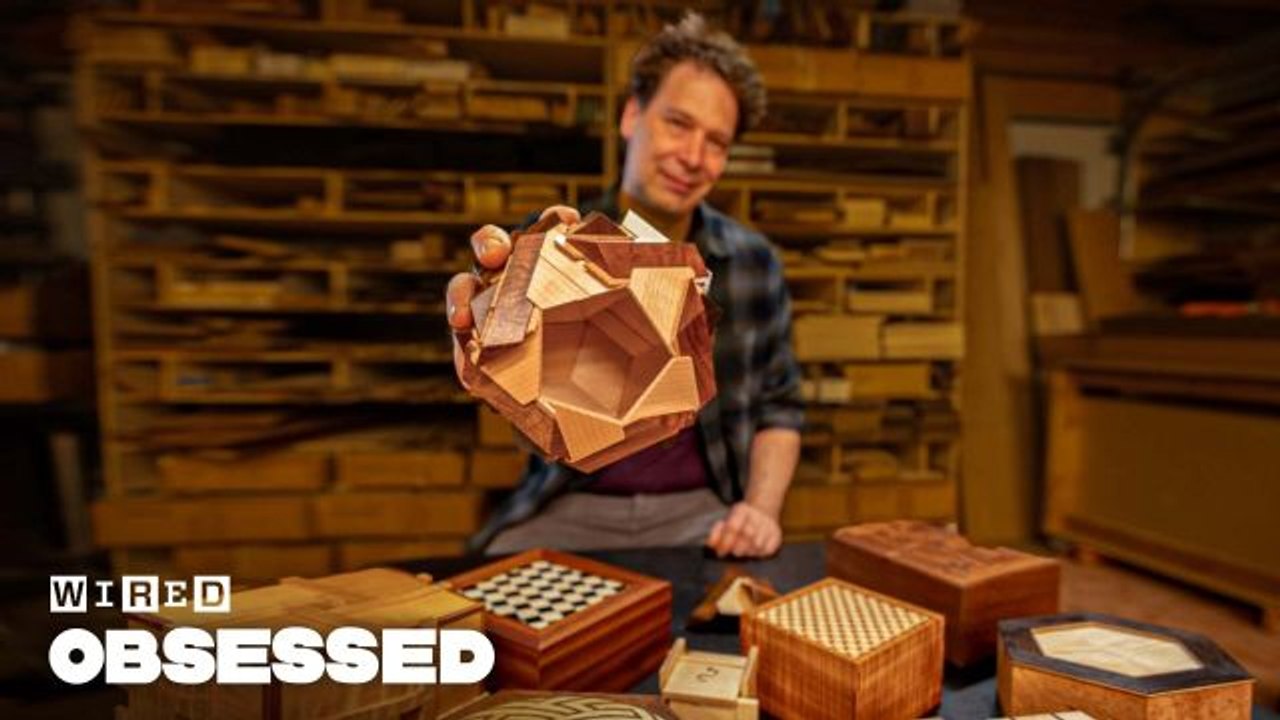 This Craftsman Designs & Builds 100% Wooden Puzzle Boxes