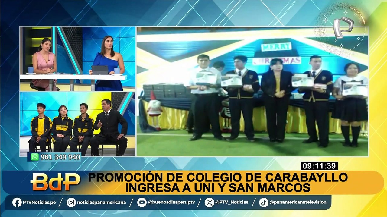 ¡Orgullo académico! Promoción entera de colegio de Carabayllo ingresó a UNI y San Marcos