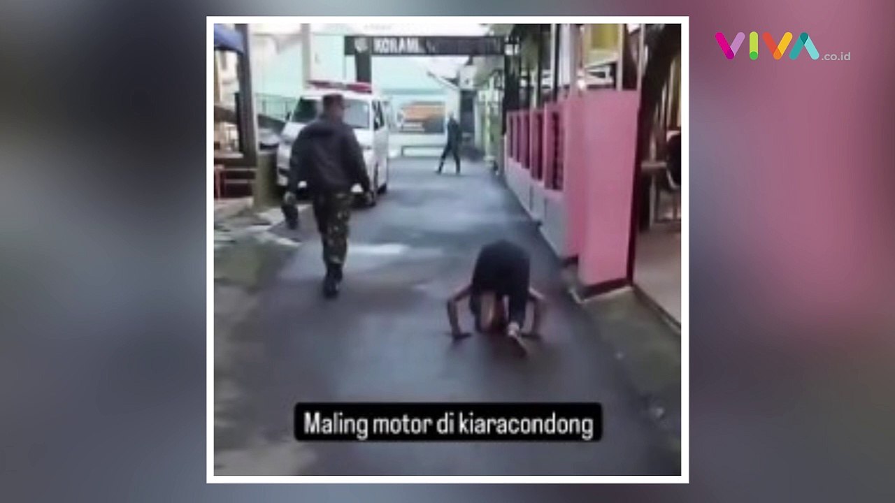 APES! Pelaku Curanmor Dihukum TNI dengan Cara Unik dan Menggelitik