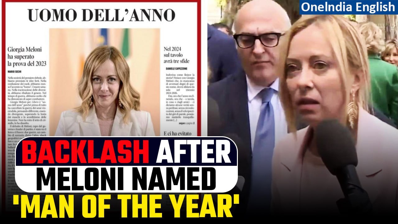Giorgia Meloni 'Man of the Year' Uproar! Women's Rights Activists React | Oneindia News