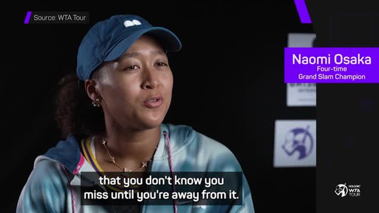 Osaka 'grateful' to be back playing tennis