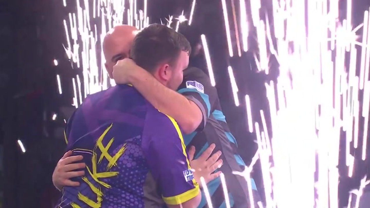 Teenage darts sensation Luke Littler celebrates historic semi-final win at world championship