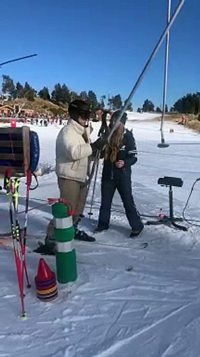 First-Time Skier Fails to Ride Lift