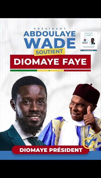 Mr Abdoulaye Wade appelle à voter Bassirou Diomaye Faye