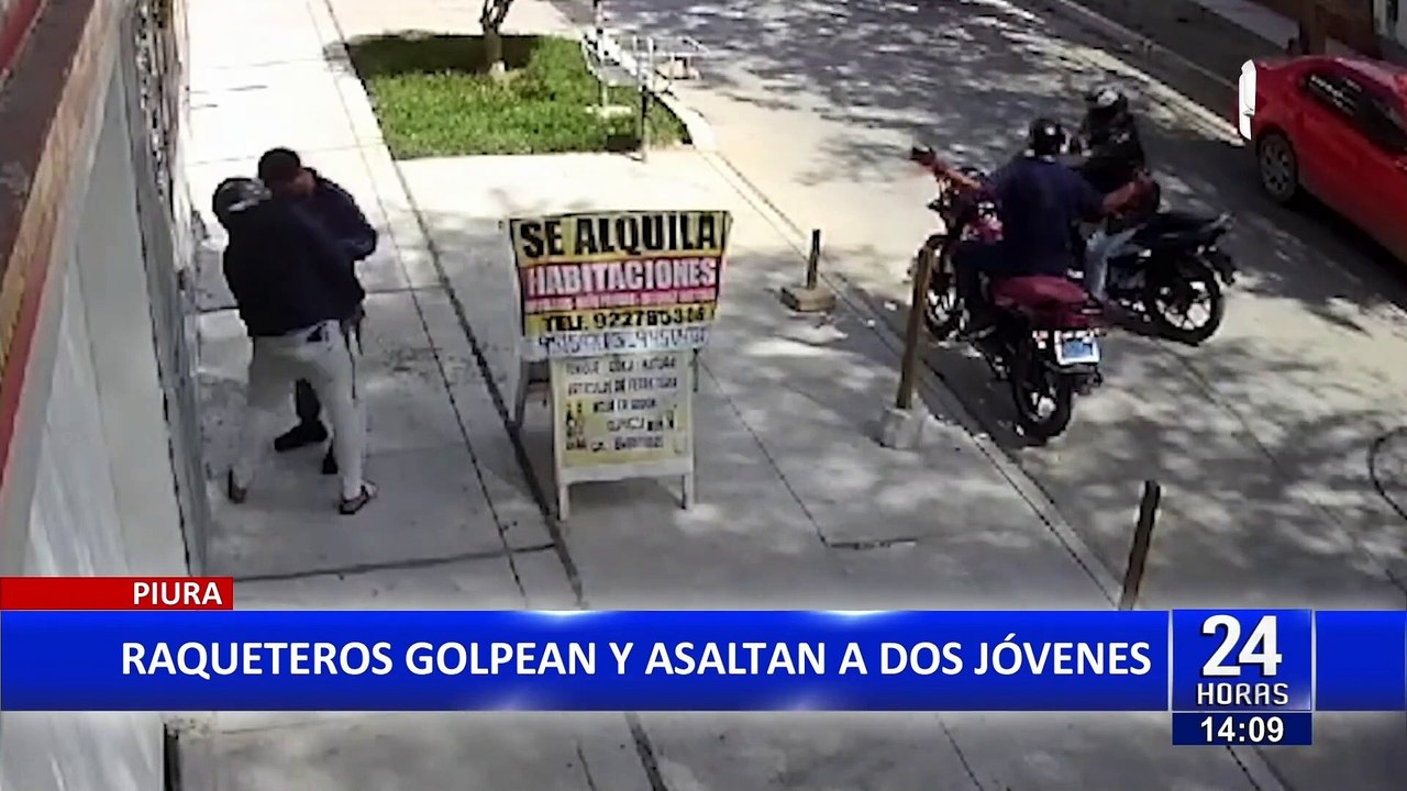 Piura: Raqueteros golpean y asaltan a dos jóvenes
