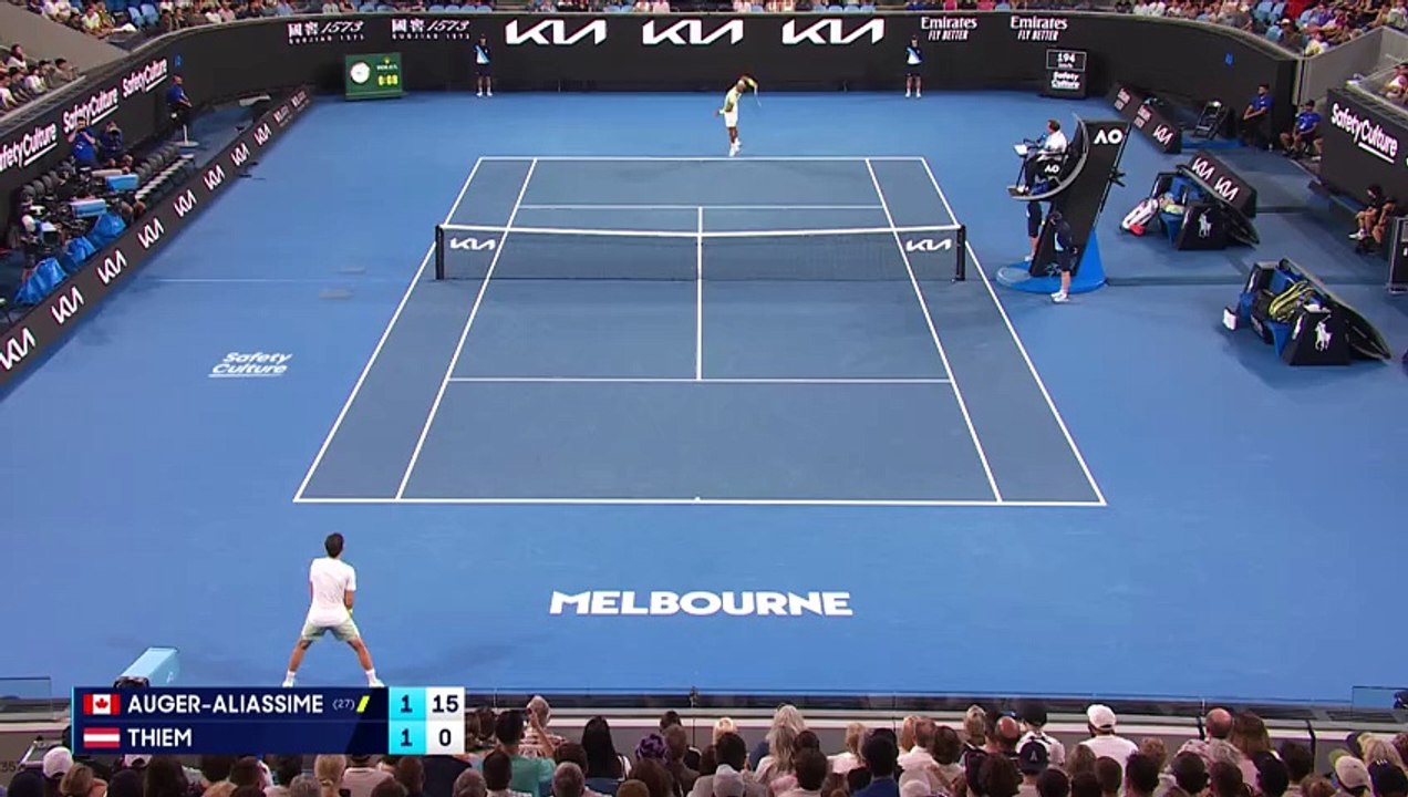 Felix Auger-Aliassime - Dominic Thiem - Les temps forts du match - Open d'Australie