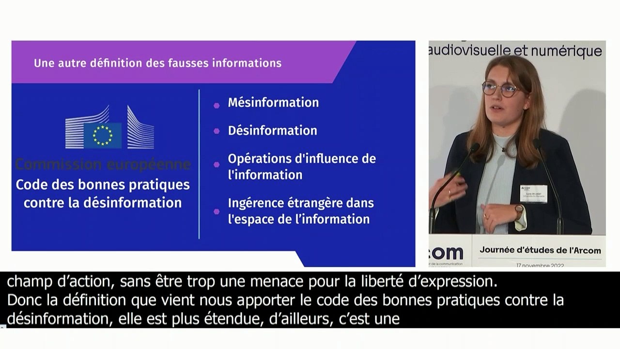 Journée d'études 2022 de l'Arcom : Lucie de Laget