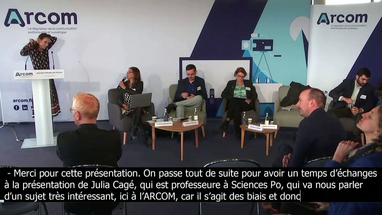 Journée d'études 2022 de l'Arcom : Julia Cagé