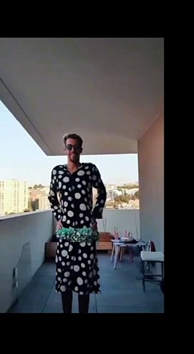 a german man dances with the moroccan song