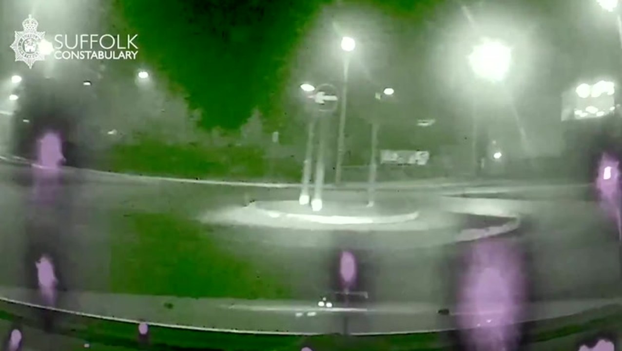 Drink-driver mounts kerb and crashes into barrier before driving wrong way on roundabout