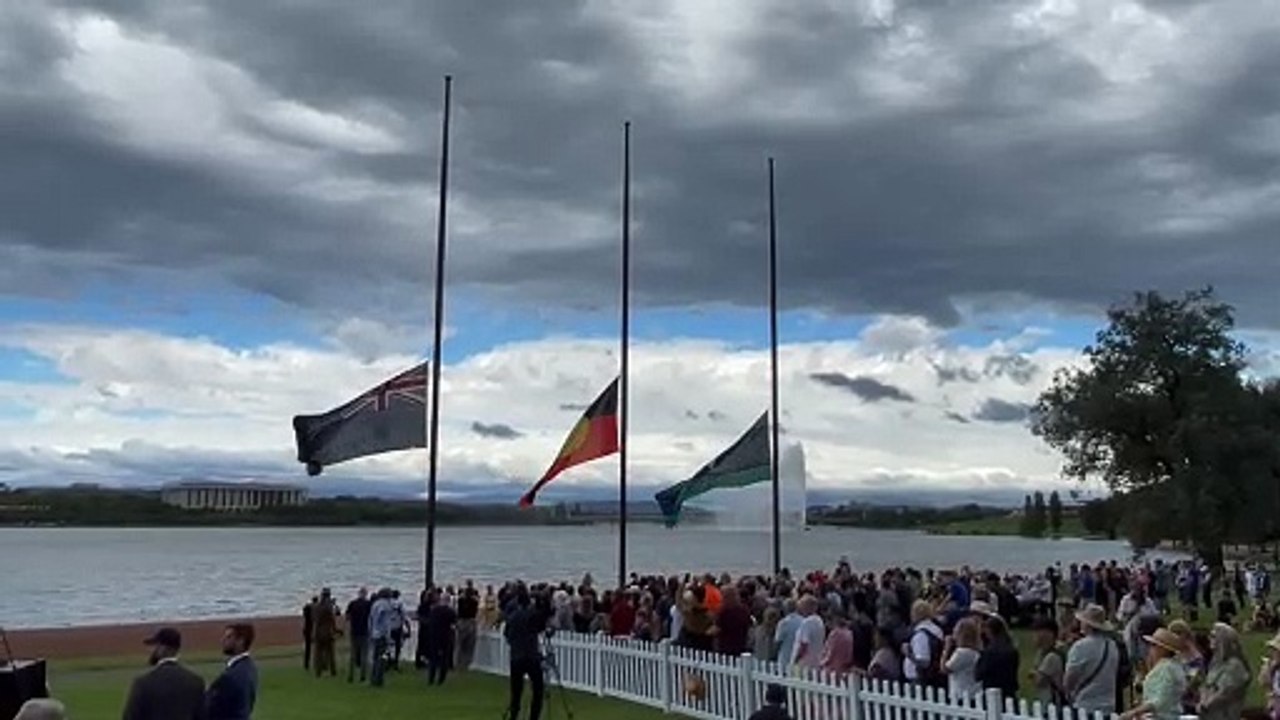 raising the flags on Australia Day