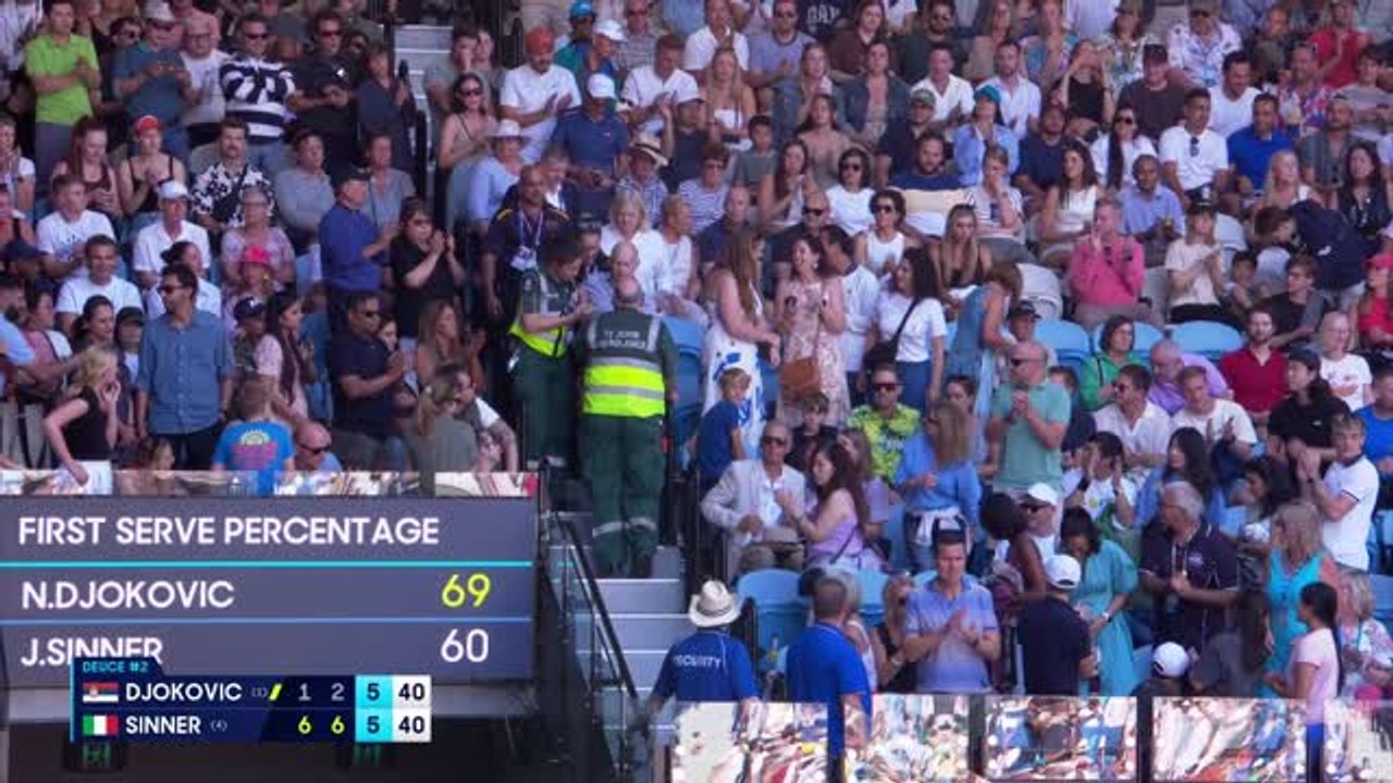 Open d'Australie - Djokovic tombe face à Sinner