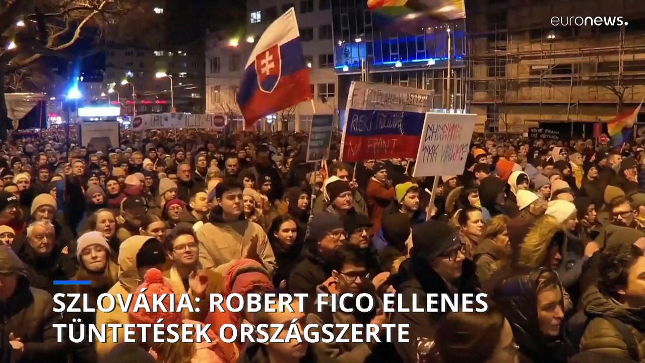 Szlovákia: tüntetések Robert Fico tervezett törvénymódosítása ellen