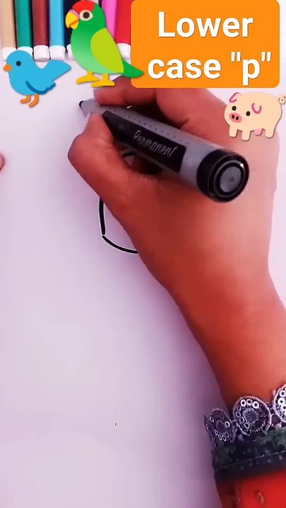 Fun Lowercase Letter p Writing and Painting for Kids _ Easy ABCs Learning Tutorial #kidslearning