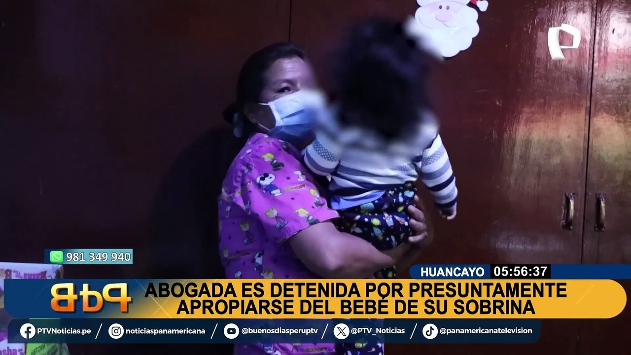 Huancayo: intervienen a abogada que intentó apropiarse del bebé de su sobrina