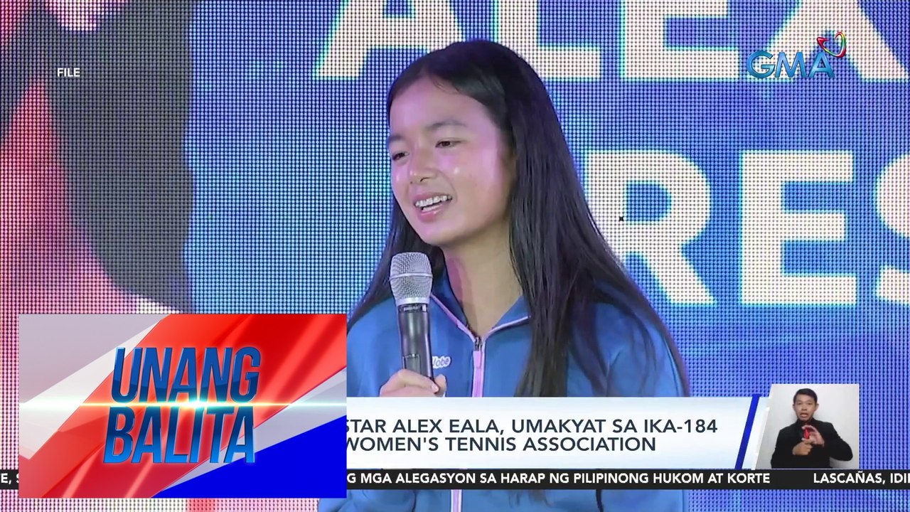 Filipino tennis star Alex Eala, umakyat sa ika-184 sa ranking ng Women's Tennis Association | UB