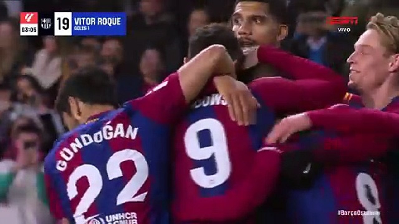 VÍDEO: Vitor Roque marca primeiro gol com a camisa do Barcelona